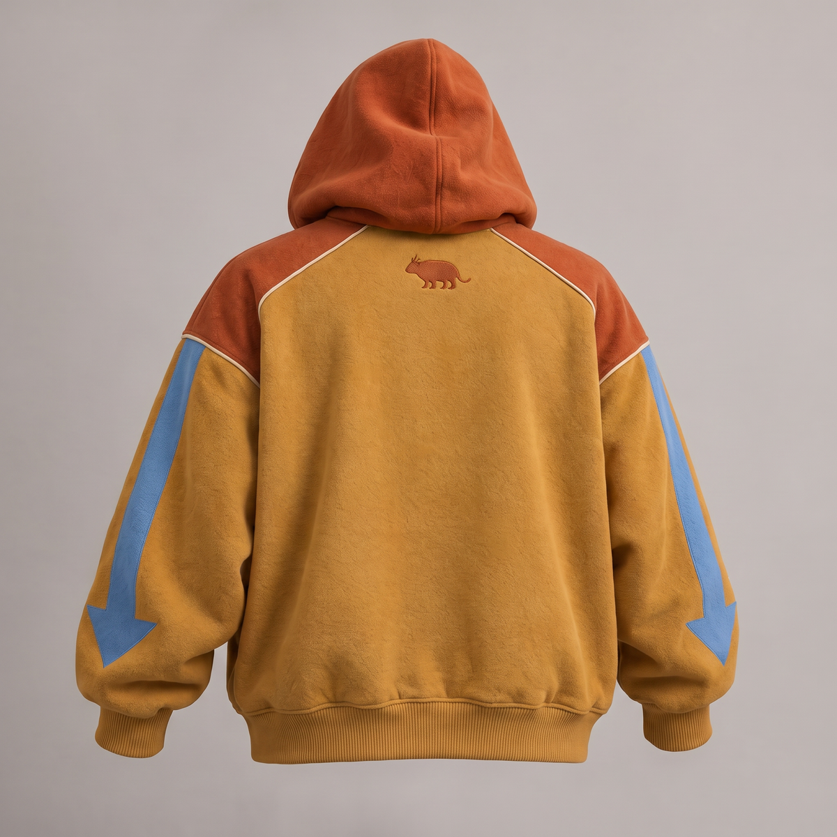 Back view with embroidered sky bison